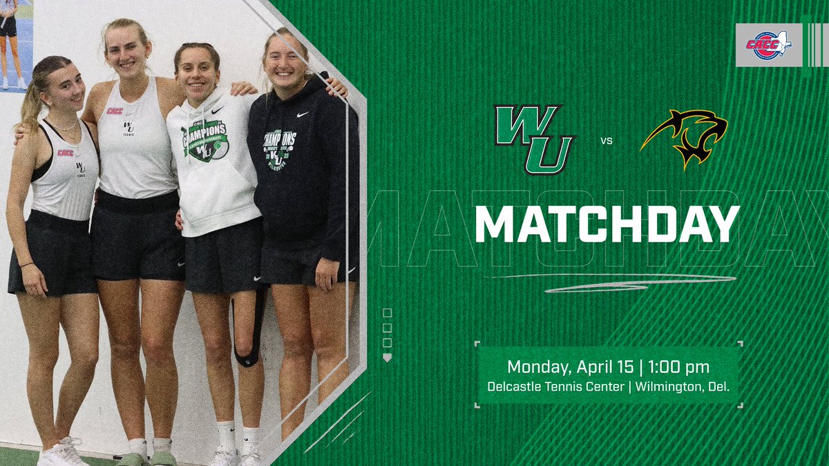 #MATCHDAY!!! 

#WilmUTennis welcomes Adelphi to Delcastle for a key regional matchup! FIrst Serve is at 1:00 pm! #LetsGoCats!! 

Follow live:
📈 - ioncourt.com/ties/661d1944d…
