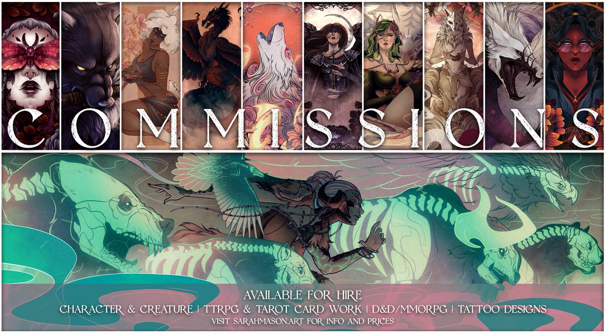 SarahMasonArt's tweet photo. It pains me to say that I am struggling to fill these slots - I would love to post more art instead of beg for work, but I gotta eat LMAO.

Please share, someone may see it and wish to work with me! https://t.co/s90EQshUPH