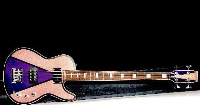 Musicvox Space Cadet Limited Custom 2 Tone “Art Top” Purple Majestic Metallic and Pastel Lavender Metallic Bass. 
 Series Limited to 4 Numbered Instruments.
While Available….
Musicvox.com, 
To order. ->guitar@musicvox.com 
$999 USD + Shipping ($53 US/ $99 internationa