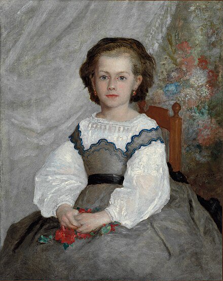 La Señorita Romain Lacaux, 1864
PIERRE-AUGUSTE RENOIR.
#150Impressionnisme 
#DiaMundialDelArte