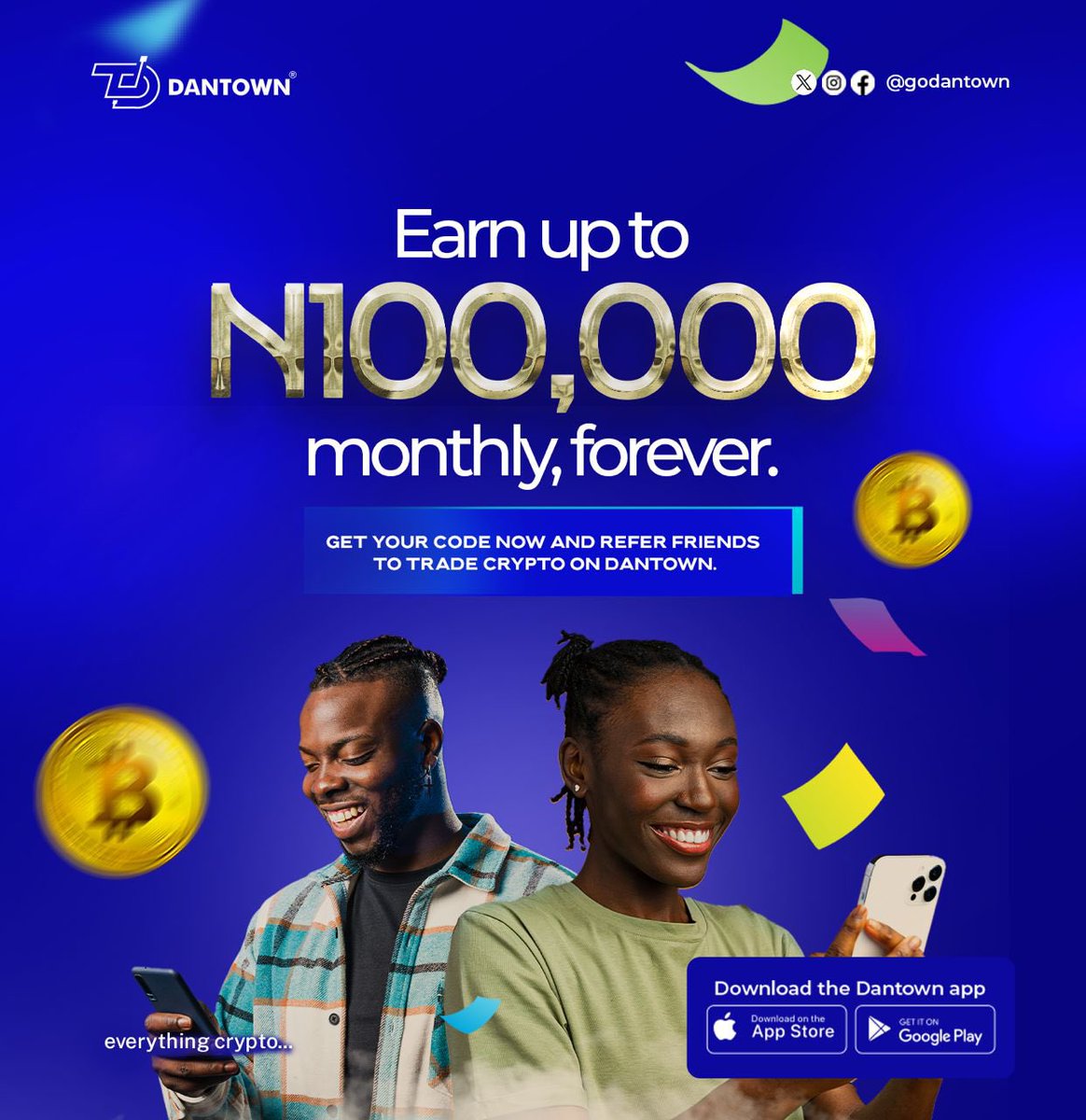 Many of you don’t know that I don’t just use Dantown to convert my coins to cash, I’ve also been earning commission on every trade from everyone that has registered through my link. You too can earn up to 70k-100k without even trading at all.