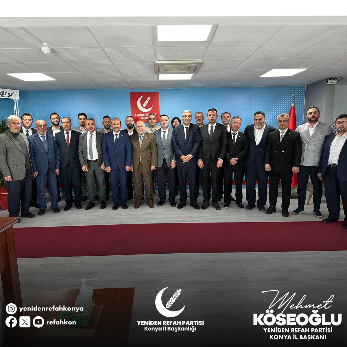KoseogluMehmet's tweet photo. Yeniden Refah Partisi'nin Konya Büyükşehir Belediye Meclis Üyeleri ile İl Binamızda Grup Toplantımızı gerçekleştirdik. Gündemle ilgili bilgi alışverişi yaptık. https://t.co/ZljEfBiVBg