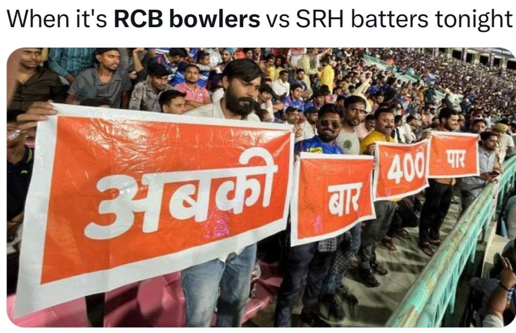 jaydevp42's tweet photo. AB KI BAAR... MAAR MAAR MAAR 🤣🤣 ITS NOT RCB .. ITS "MAArcb" #RCBvsSRH https://t.co/V8c1VHCCrY