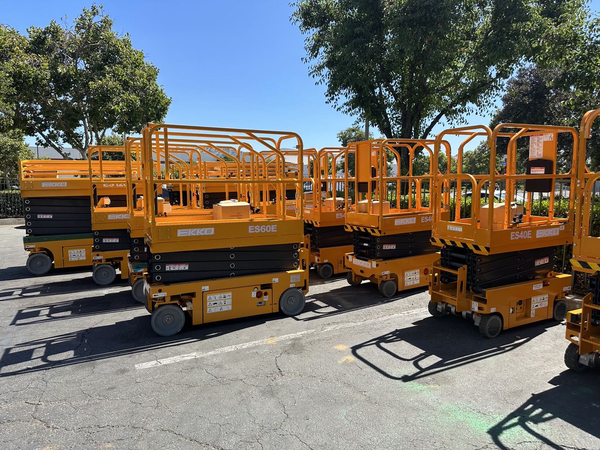 EKKO Scissor Lifts: Your Key to Heights! 🪜 Wide variety of lifts ✅ In stock & Fast Shipping Lead Acid or Lithium Ion? We have it! #EKKO #materialhandling info@ekkolifts.com 877-232-6517