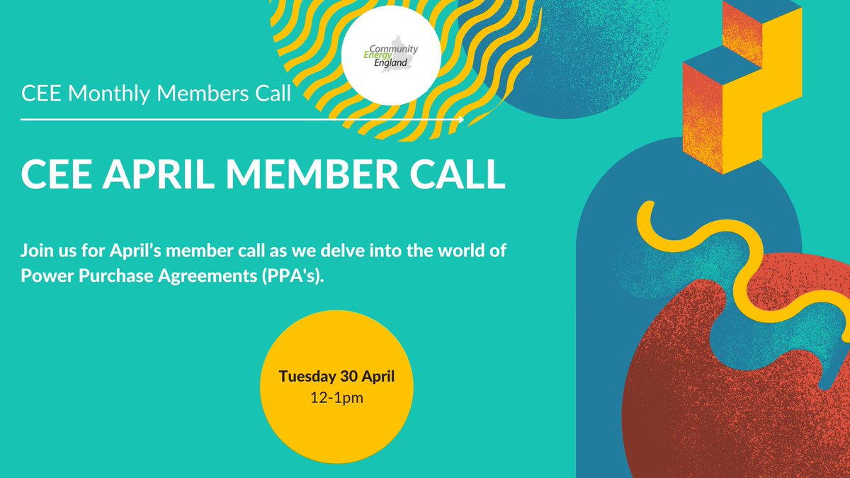 📢Our next Members Call is on 30 April. This month's topic is Power Purchase Agreements (PPAs) and we will be joined by Max from @OVOEnergy Max will be giving an intro to PPAs including their Subsidy Free REGOs. Sign up now! 👇 🔗communityenergyengland.org/events/cee-apr… #MembershipMonday