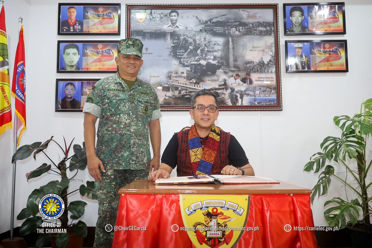 Nagpapasalamat po tayo sa Arrival Honors na ipinagkaloob sa atin ng 1st Marine Brigade sa pangunguna ni BGen. Eric Macaambac sa Camp Abubakar sa Barira, Maguindanao del Norte.