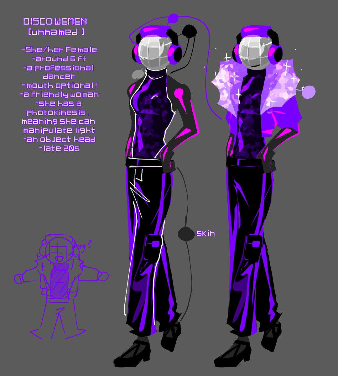 Zavixel's tweet photo. Made a female oc disco lookin ass woman ☕ might add more information and redesign...
#ocreference #ocrefsheets #twitterfemaleoc #artmoots #wemen https://t.co/M2ujlN0our