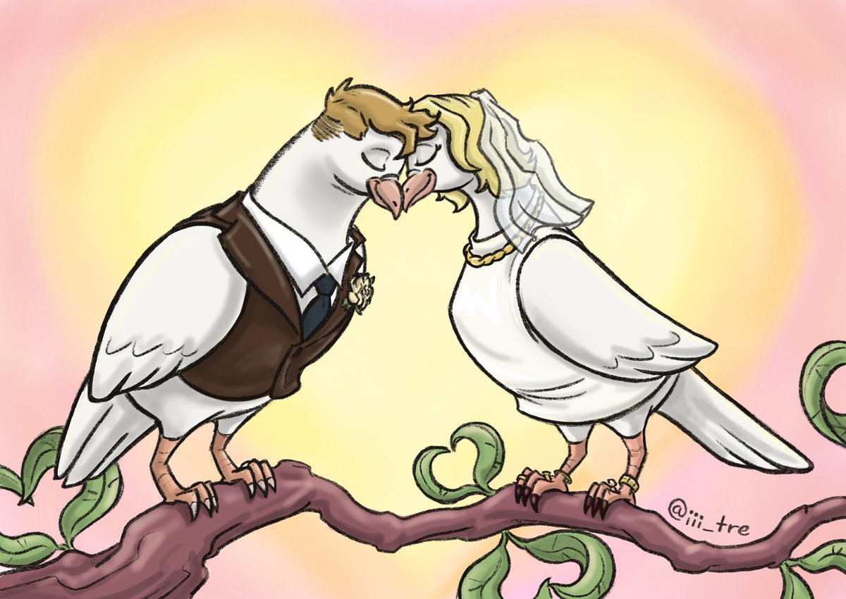 “Like two doves, signifying forever union?”

<a href="/supershayne/">Shayne Topp</a> asked for birds. So I made him some birds of him and <a href="/Co_Mill/">courtney</a> from <a href="/smosh/">Smosh</a> 
#shourtney #smosh