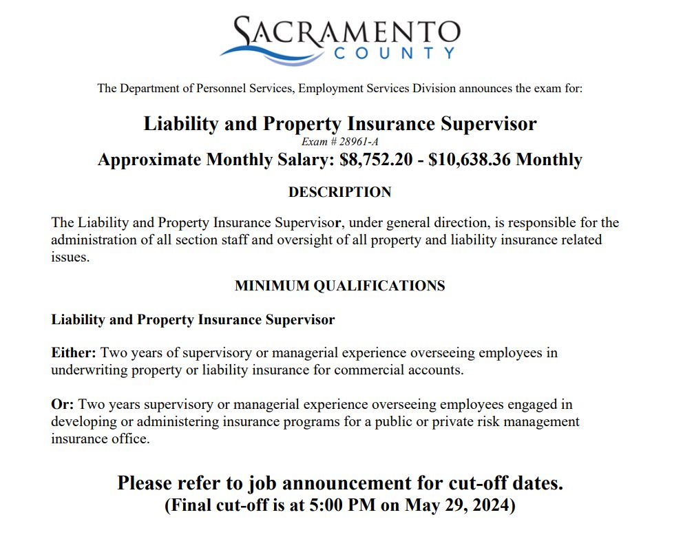 Now Hiring! Child Support Officer; Fleet Service Worker; Liability and Property Insurance Supervisor; and more! saccountyjobs.net
