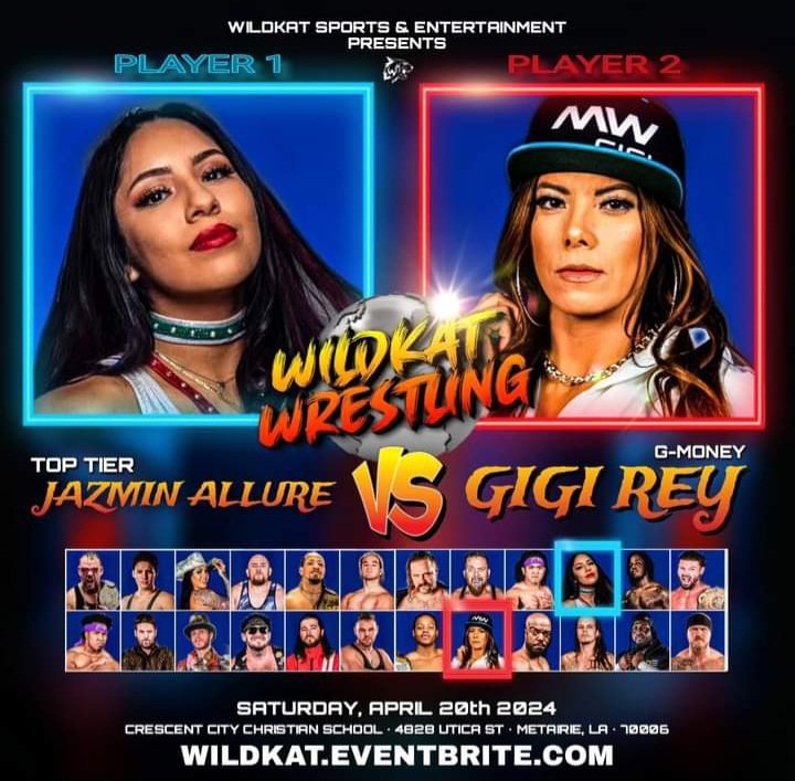 @WildKatSports returns this weekend and I'm already excited for this match! @JazminAllure @gigiwrestling