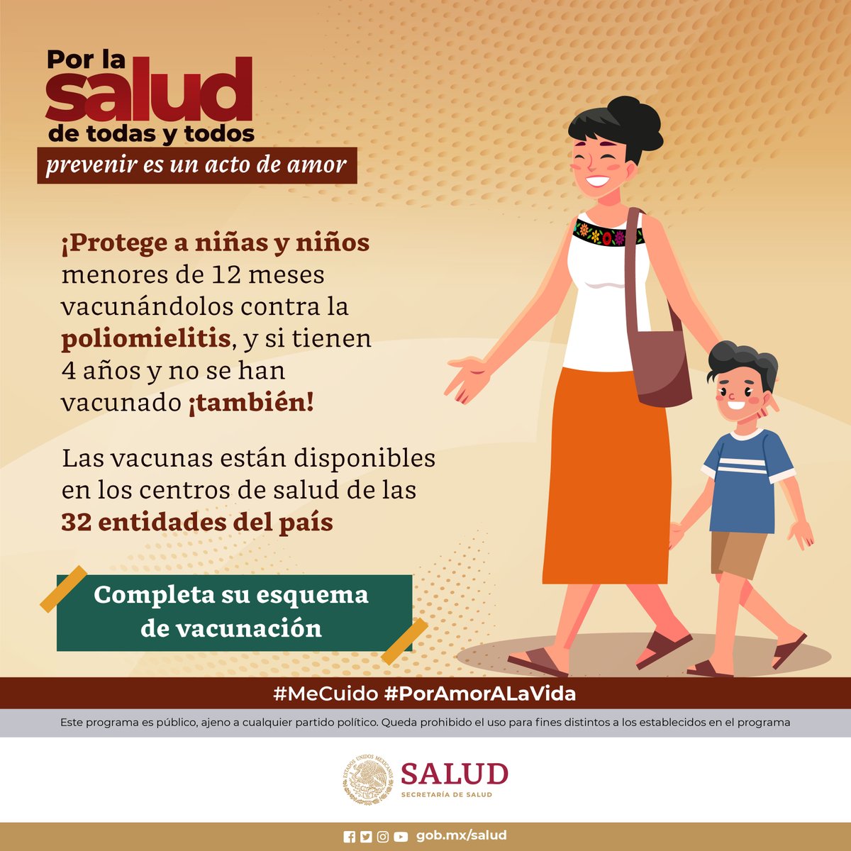 Por la salud de todas y todos, prevenir es un acto de amor 📷📷
📷 Completa el esquema de vacunación de tus hijos
#MeCuido #PorAmorALaVida #SIPINNA