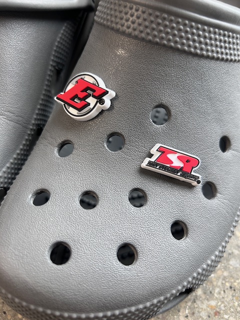 We caved in and added new @TonyStewart_Rcg & @EldoraSpeedway Croc Charms to the store! Add both to your collection today! Shop ⤵️ tonystewartstore.com/search?q=croc