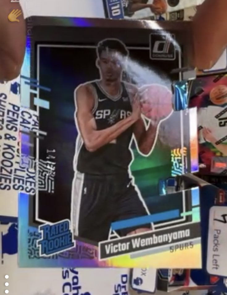 cards_hard's tweet photo. Decided to cop a pack on whatnot last night - Wembanyama Die Cut Rated Rookie /75 https://t.co/PZL1v5q5qv
