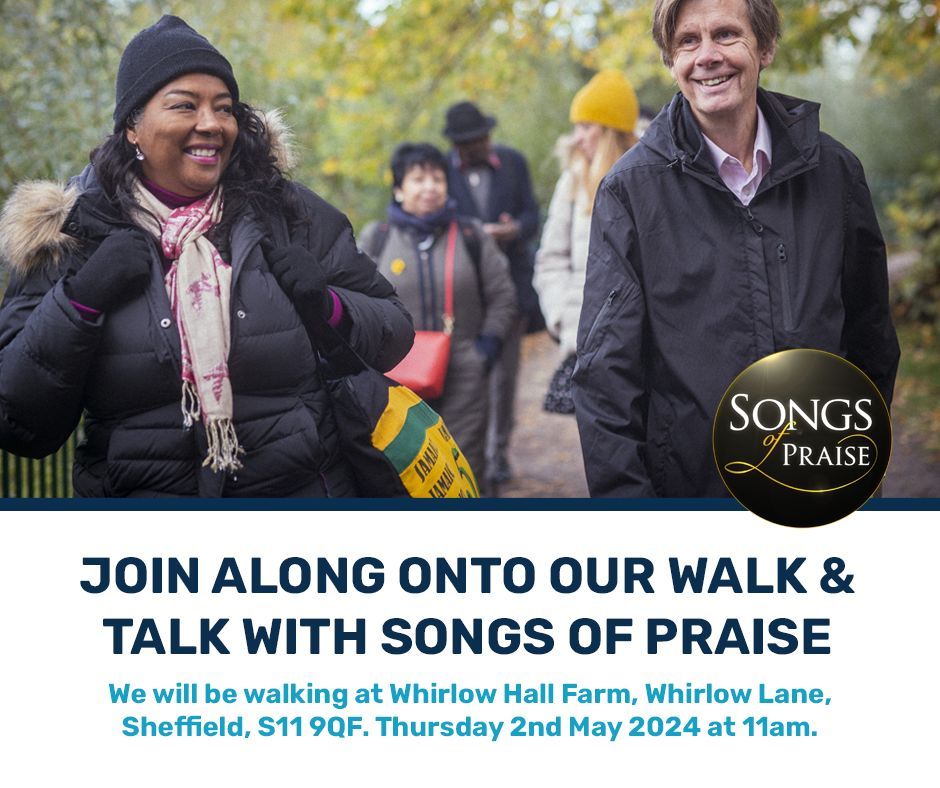 BBC's #SongsOfPraise will be joining our next Walk & Talk!

Their film crew will be joining us to make a short segment about carers for a future episode. 

If you are interested in joining us, please visit here to book a place and find out more details: buff.ly/43YVYNW