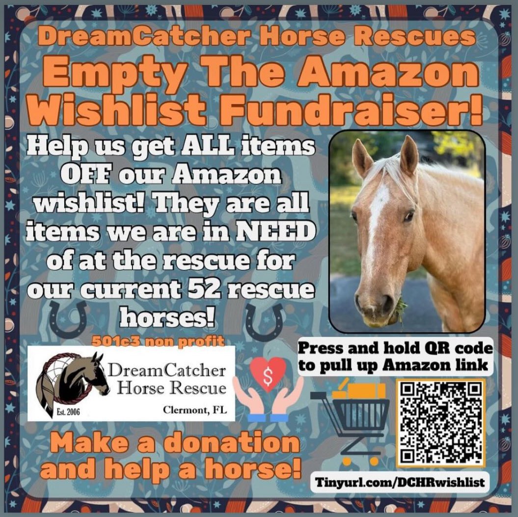 Please consider purchasing something on the wishlist for this amazing rescue. The horses thank you, and so do I. amazon.com/hz/wishlist/ls…