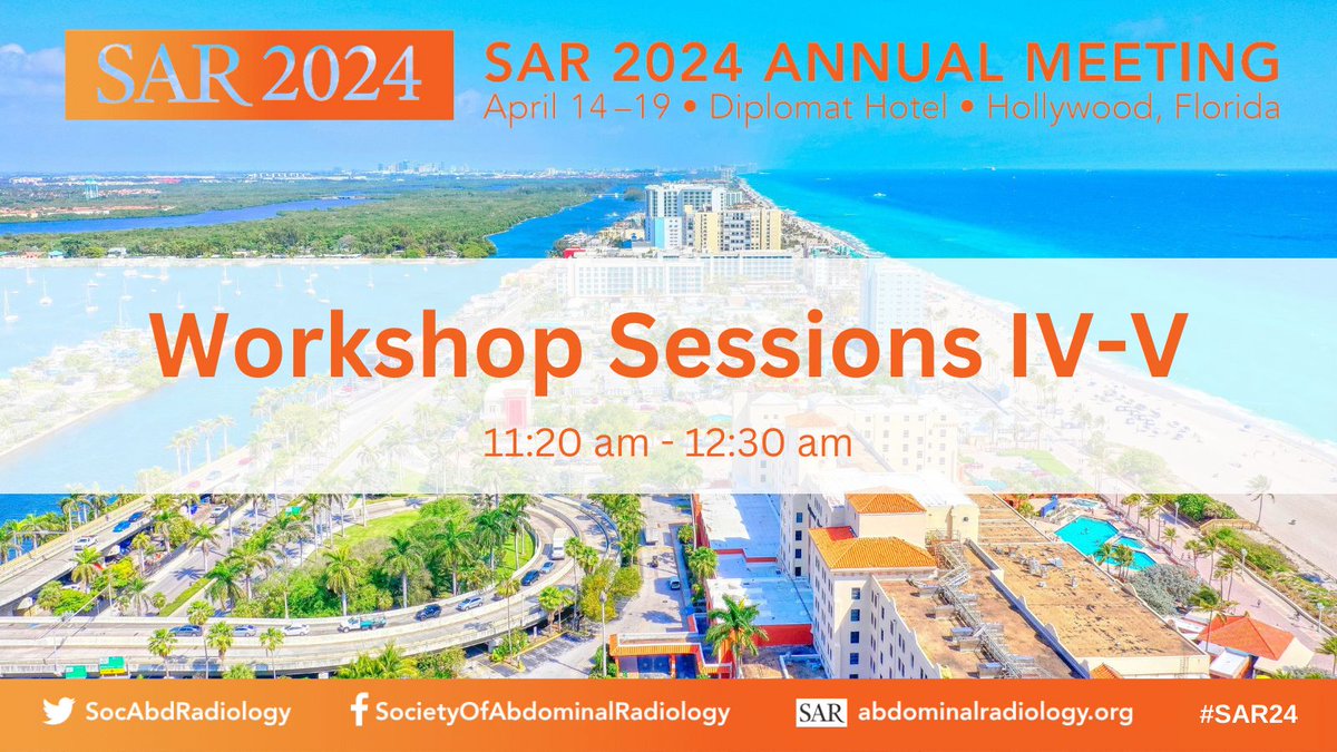 Happening now at #SAR24—Don't miss Workshop Sessions IV-V!