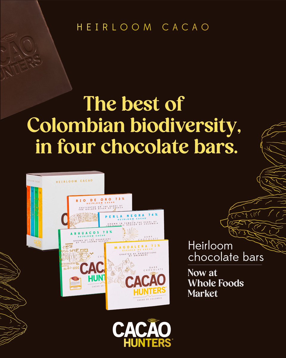I’m thrilled to share that @CacaoHunters, an incredible @Acumen Investee, will have its Heirloom Chocolate at Whole Foods stores in the U.S. starting today, April 15th, until May 15th in celebration of Latin Heritage month! Each bar represents the unique biodiversity in which it…