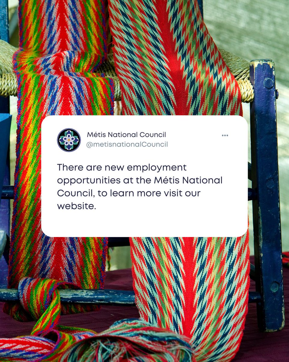 There are new employment opportunities at the Métis National Council. -Director of Health -Events Manager -Métis Youth Cultural Coordinator -Métis Youth Ambassador Please visit our website for more information and how to apply.