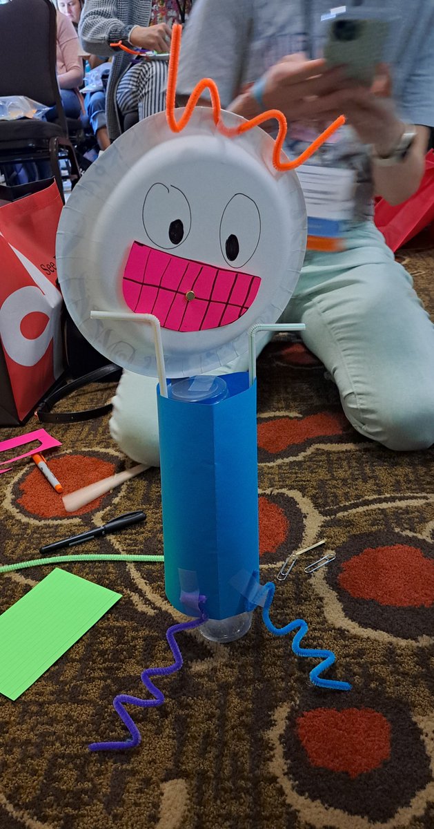 Learning how to tame 'library monsters' and new ways to teach expectations in August. Plus, I won this stuffed library monster from the book author, and we created our own monsters. Fun Makerspace idea! @angiegroenke @MBRoadrunners #nkclibraries @masl