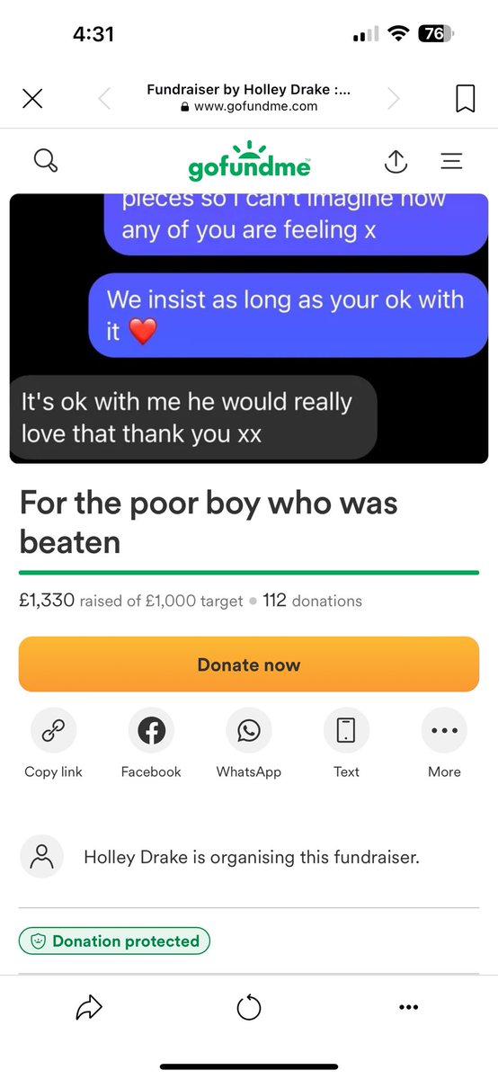 Update. The go-fund me for the little boy who was attacked by Lexi Bonner has raised £1,300. The donation page is still active but will be closed soon due to the target being reached. Thank you to everybody who has donated. ♥️