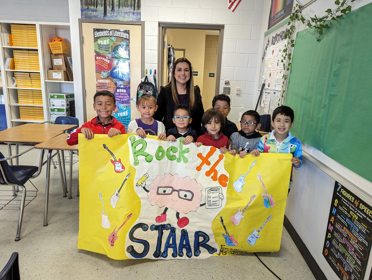 Many thanks to Ms Gomez and her awesome 1st graders! They made our 6th graders a beautiful poster wishing us good luck! #SybertScorpions @BSybert_Prek8 @ARamirez__BSS