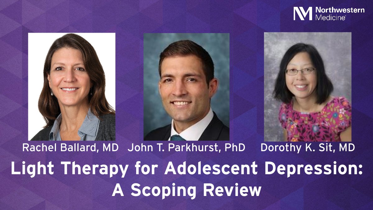 In this review, researchers including Rachel R. Ballard, MD, John T. Parkurst, PhD, and Dorothy K. Sit, MD, discuss the current understanding of bright light therapy in the treatment of adolescent depression. pubmed.ncbi.nlm.nih.gov/37490215/