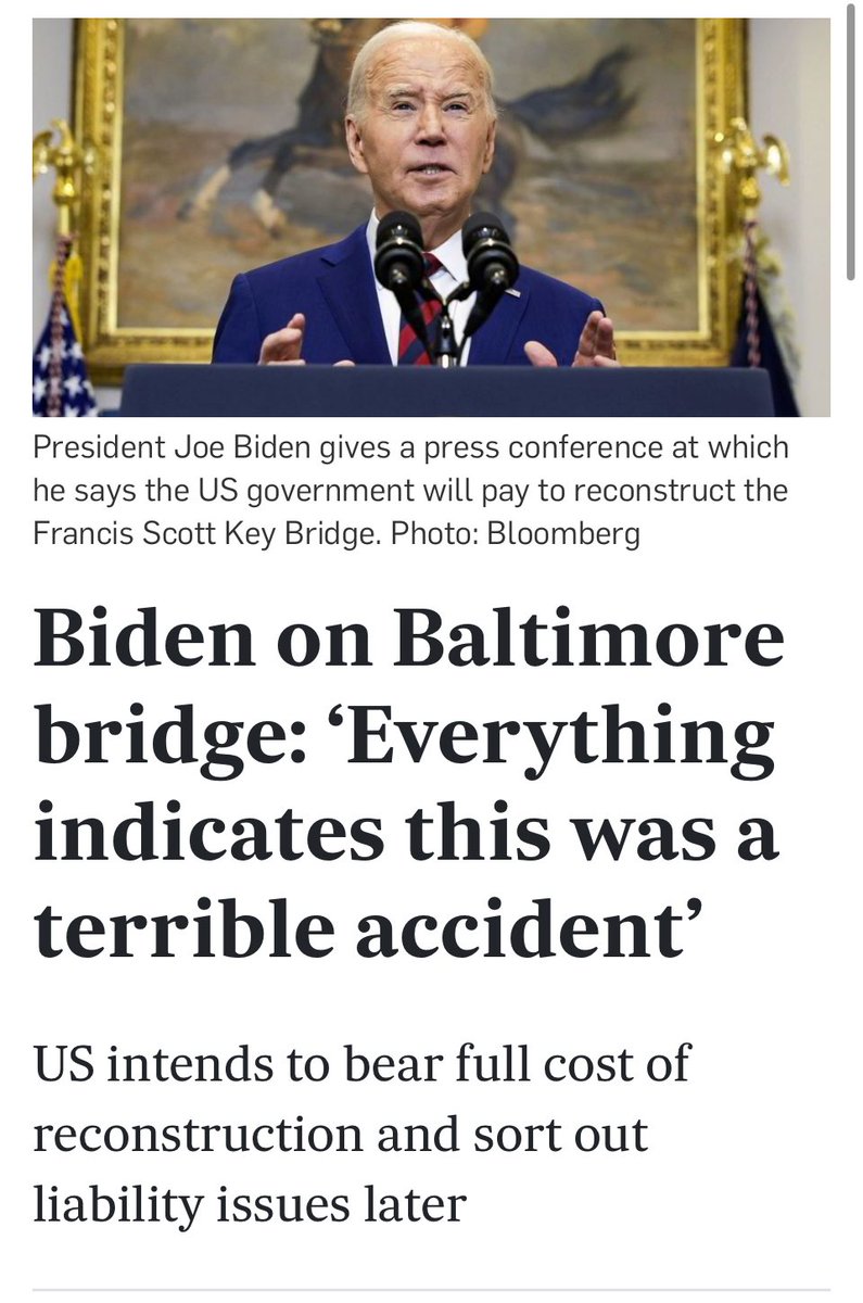 Imagine that. Another WIN for the crazy MAGA conspiracy theorists 🏆 foxnews.com/us/fbi-opens-c… FBI opens criminal probe into Baltimore bridge collapse #DemocratsAreEvil #DemocratsHateAmerica #Trump2024