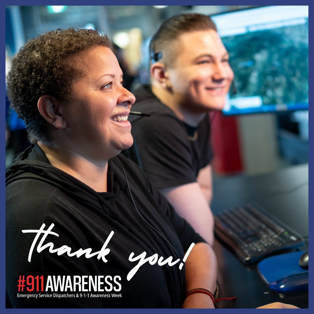 April 14-20 is Emergency Service Dispatchers and 9-1-1 Awareness Week! VFRS thanks their hard work each day under stressful conditions and for their dedication to public safety! #911awarenessweek @EComm911_info