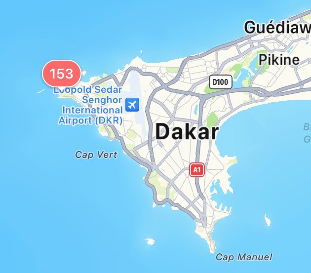 Dakar, Senegal is experiencing unhealthy air quality. To see what your air quality is like, download our free app. #airquality #airpollution #dakar #senegal iqair.com/us/air-quality…