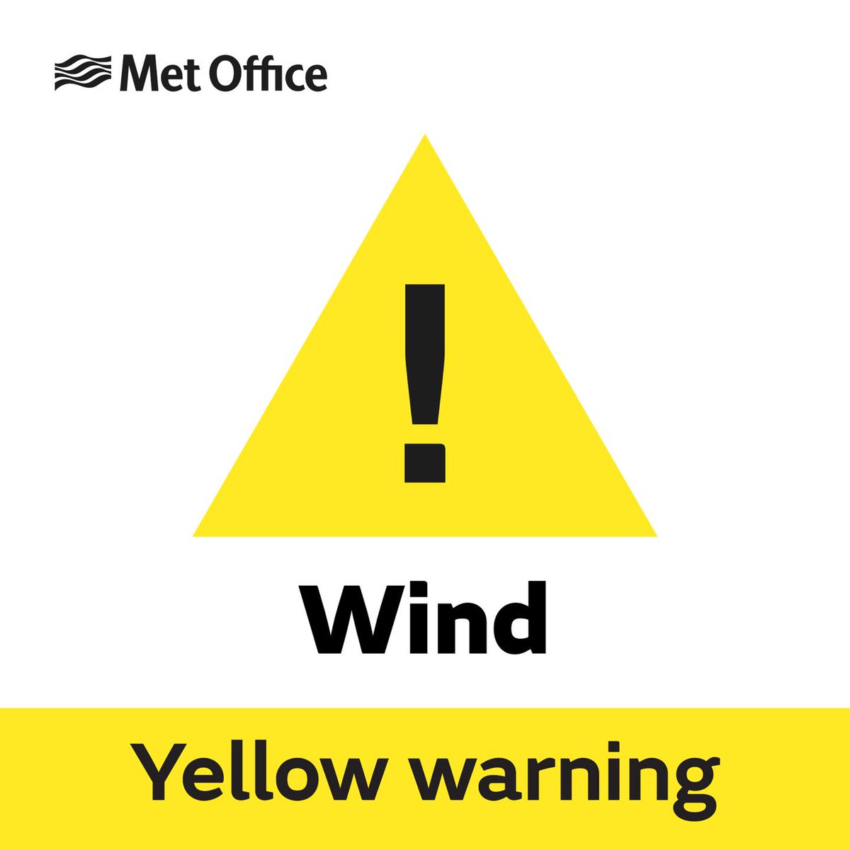 Reminder: A Yellow weather warning for Wind is in place until 10pm this evening. Please ensure all outdoor belongings are secured in the garden, and to stay #WeatherAware by keeping up to date with social media updates.