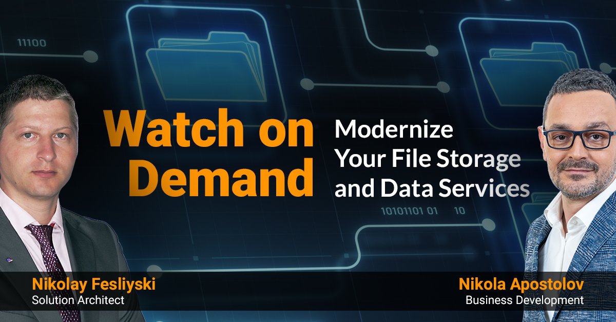 Don't let #datastorage challenges hold your organization back! Dive into the future of #filestorage and #dataservices with our on-demand #webinar! shorturl.at/sAGH9
#DataTransformation #HybridCloud #FileDataServiceя