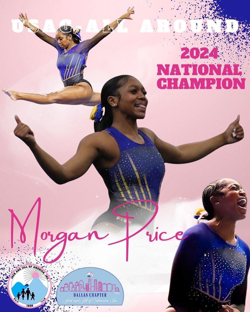 Congratulations JJ Alumna🩷 Morgan Price! Morgan (JJ Dallas Chapter Alum) made history as the 2024 USAG All-Around National Champion! This makes her the FIRST HBCU GYMNAST IN HISTORY TO HOLD THE TITLE 👑👏🏽 So proud of you! 📸 JJ Dallas Chapter