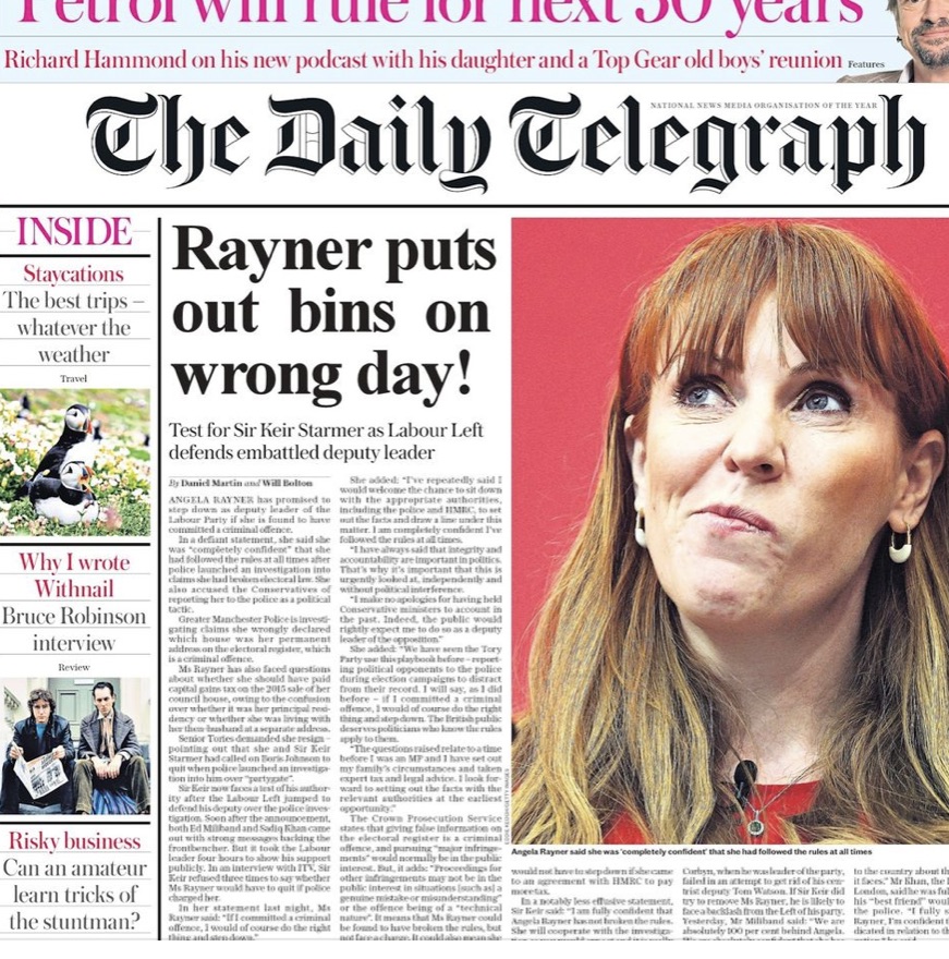 TedUrchin's tweet photo. I've spent days defending @AngelaRayner, but I'm starting to feel she is taking the piss. 
What do you think? https://t.co/Dml8JNX44c