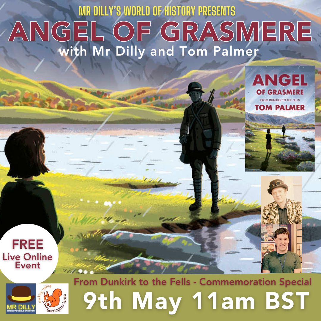 I'm thrilled to be teaming up again with the fantastic @tompalmerauthor for another inspirational #WWII #history event, with the launch of his latest brilliant novel ANGEL OF GRASMERE FREE ONLINE EVENT Join us 9th May 11am tinyurl.com/2ep5a6rp #schools #teachers #edutwitter