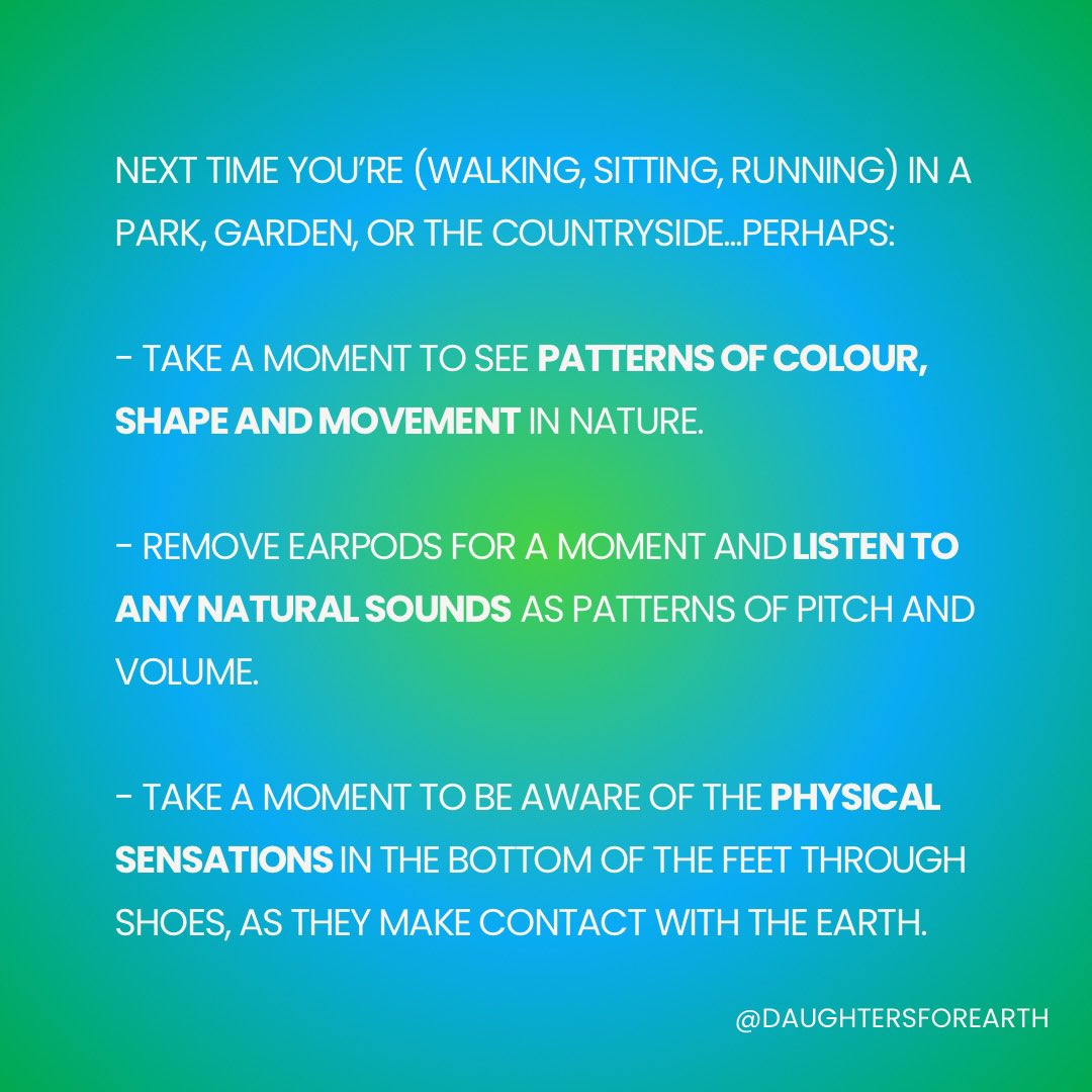 🌿 Sonia Harrison, Regional Leader at Daughters for Earth, shares her tips on feeling deeply connected to nature during your next outdoor adventure. 🌳 #NatureConnection #MindfulLiving #DaughtersForEarth