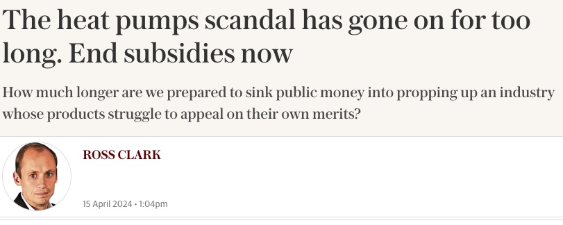 jessralston2's tweet photo. Some of the gas boiler lobby is keen to tell you that heat pump costs won't fall e.g. in today's @Telegraph 

(&amp; Ross Clark says the same in same paper)

independent academic studies think otherwise...

@UKERCHQ study reckons costs will fall by up to a quarter by 2030👀 https://t.co/Bde4qorZt0