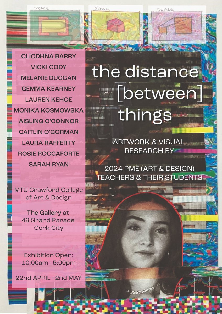 Open next Monday at the @MTUgalleryat46 will be ‘The Distance Between Things’. A post-graduate exhibition of artwork, sketchbooks, and practice-based research by final year PME (Art & Design) art teachers and their pupils from @MTU_Crawford.