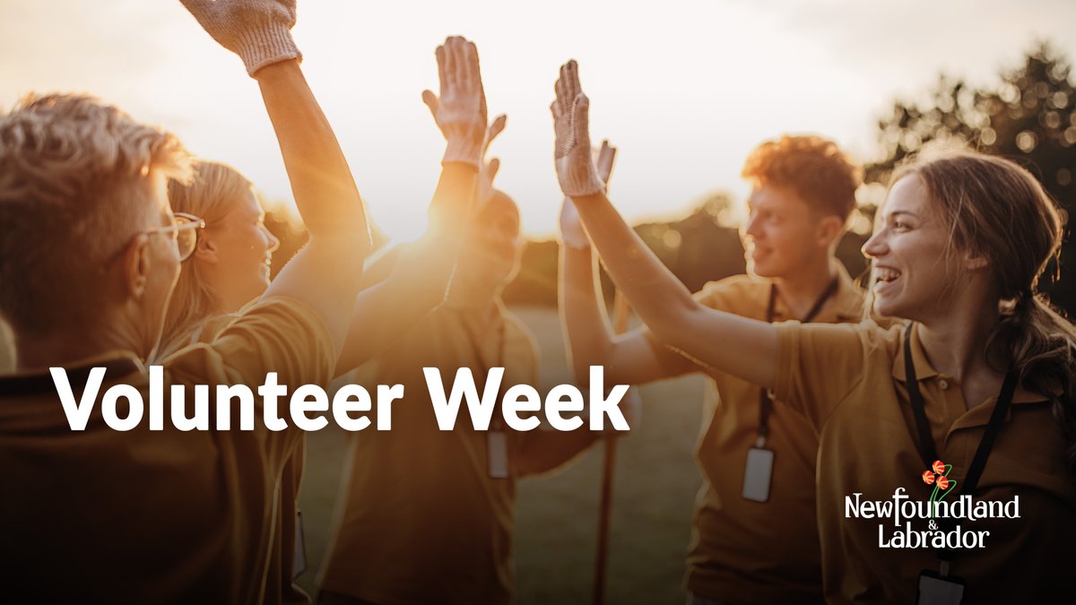 Every day in Newfoundland and Labrador, volunteers give freely of their time and talents to enrich their communities. They do so with dedication and enthusiasm, and we all benefit greatly from their efforts. This week, we recognize them and thank them for all that they do.