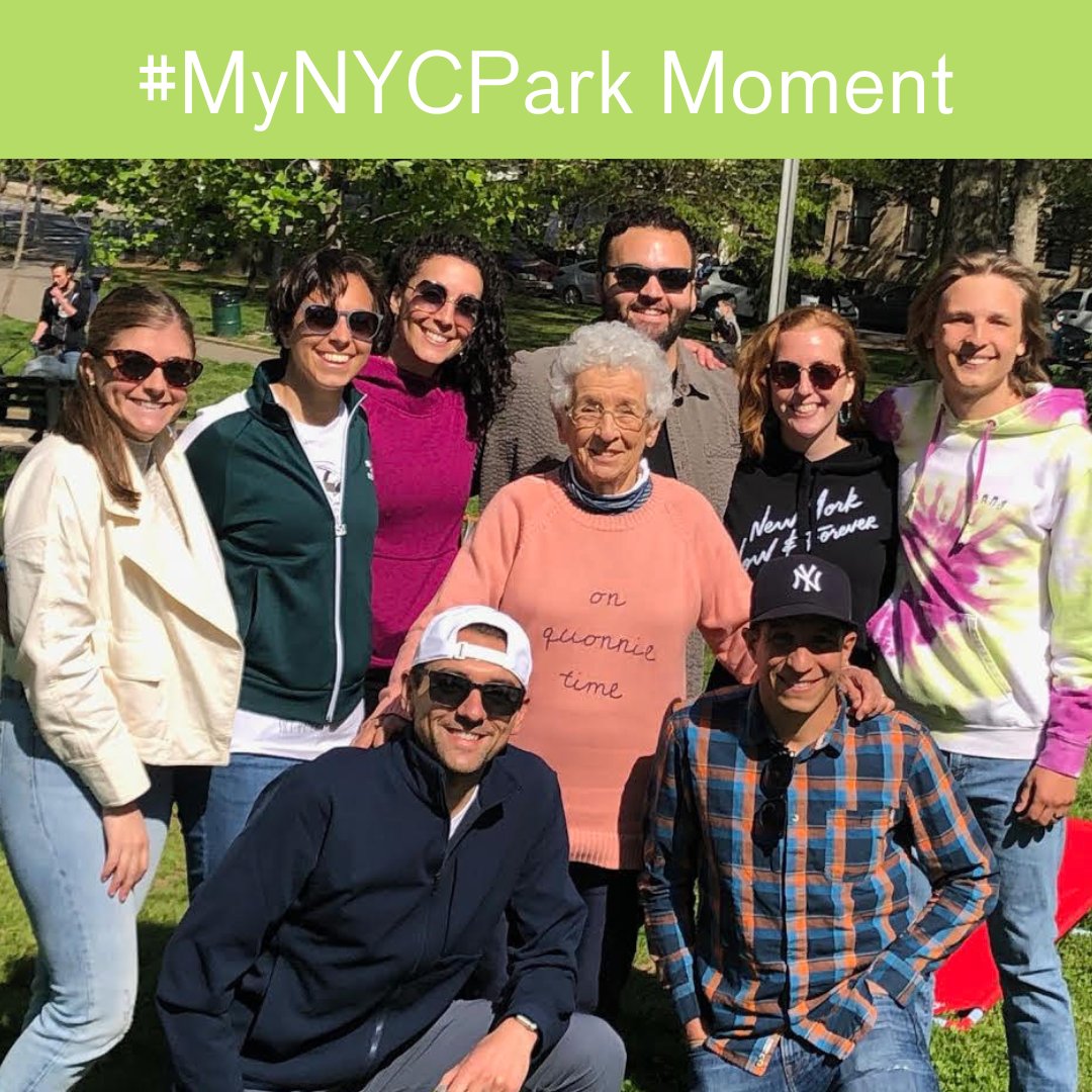 We asked you for your #MyNYCPark stories, and you delivered! Sara Bonizio shared this photo of her family reunion in Astoria Park. It's stories like these that remind us why we must #SaveNYCParks. Show your solidarity and sign the 1% for Parks petition: bit.ly/3NDnFp3