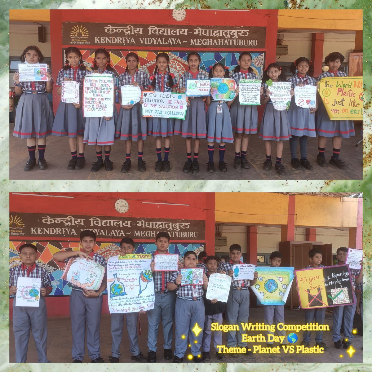 kvmeghahatuburu's tweet image. In our vidyalaya on the occassion of earth day; slogan writing competition (Theme:- Planet vs Plastic) for class VI to VIII organized.
#EarthDay 
#environmentalawareness 
#sloganwriting
#competition