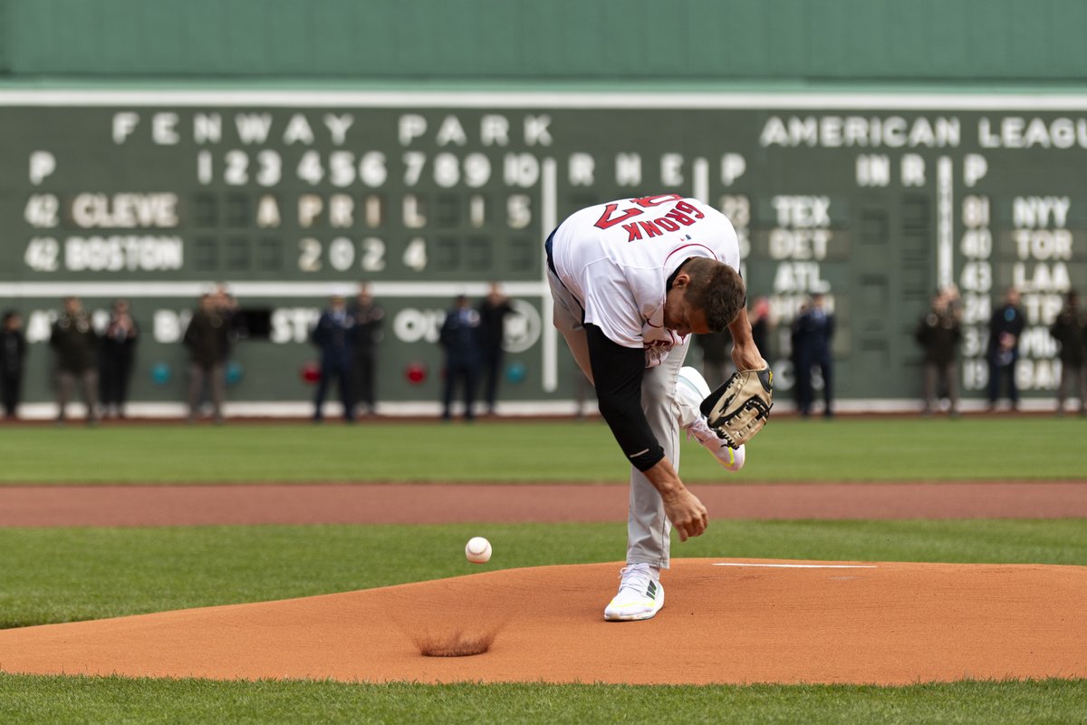RedSox's tweet image. Ceremonial first GRONK SPIKE.