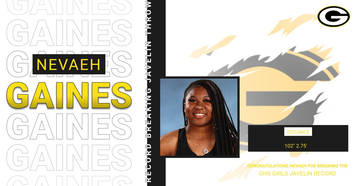 Congratulations, Nevaeh Gaines!