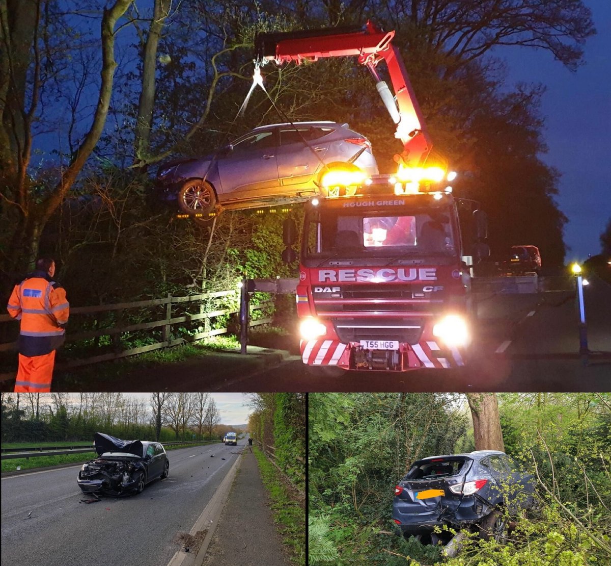 On Friday night @PoliceStafford had 7 SCs on duty. They attended a two vehicle RTC where one 🚙 had collided with a tree. Plus multiple other incidents supporting regular colleagues.