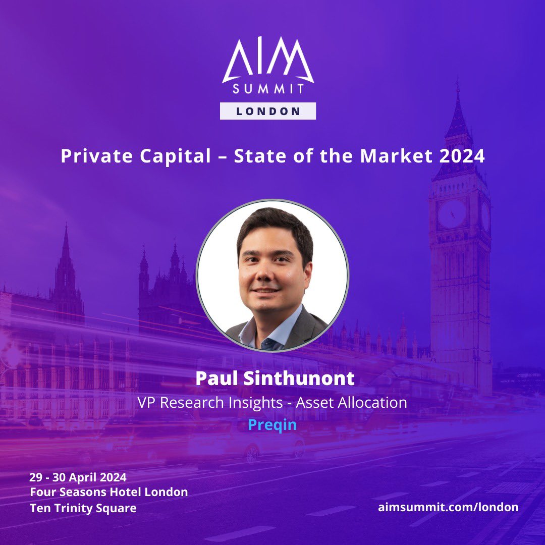 Gain insights into the 'Private Capital - State of the Market 2024' with Paul Sinthunot, VP Research Insights - Asset Allocation, Preqin at AIM Summit London 2024. Apply to attend here: lnkd.in/dhfhM87e #alternativeinvestments #aimsummitlondon #preqin