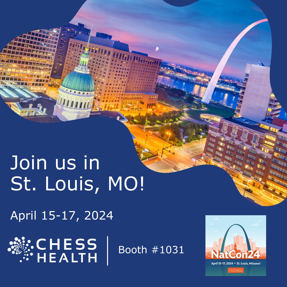 CHESSmh's tweet photo. We're set up and ready to see everyone at #NatCon24! Stop by the #CHESSHealth Booth (#1031) to learn more about how we enable our partners to reduce the personal and societal crisis of #SUD. @NationalCouncil https://t.co/yVQd4eUe2r