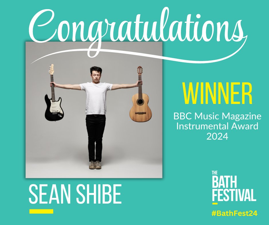 👏🏼 Huge congratulations 👏🏼 Yesterday, Sean Shibe, #BathFest24 Musician Artist in Residence, became the Winner of the BBC Music Magazine Instrumental Award 2024. Congratulations to Sean from all of The Bath Festival team @seanstshibe