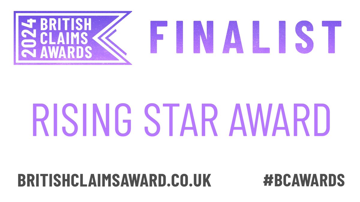 Very #proud to be a #finalist at this years #BCAWARDS - always an honour @ClaimsMedia I couldn't do it without the #support of my #team @SleeBlackwellPI