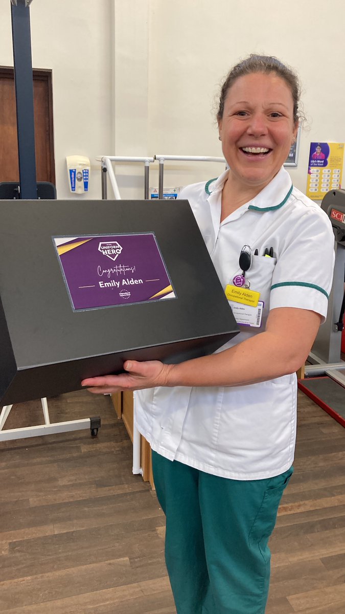 Our occupational therapist, Emily Alden, has been crowned Uniform Hero after submitting a beautiful reflection on what her uniform means to her and our patients!🦸‍♀️To see her surprise and hear more about what her uniform means to her, watch here: bit.ly/4aXsker