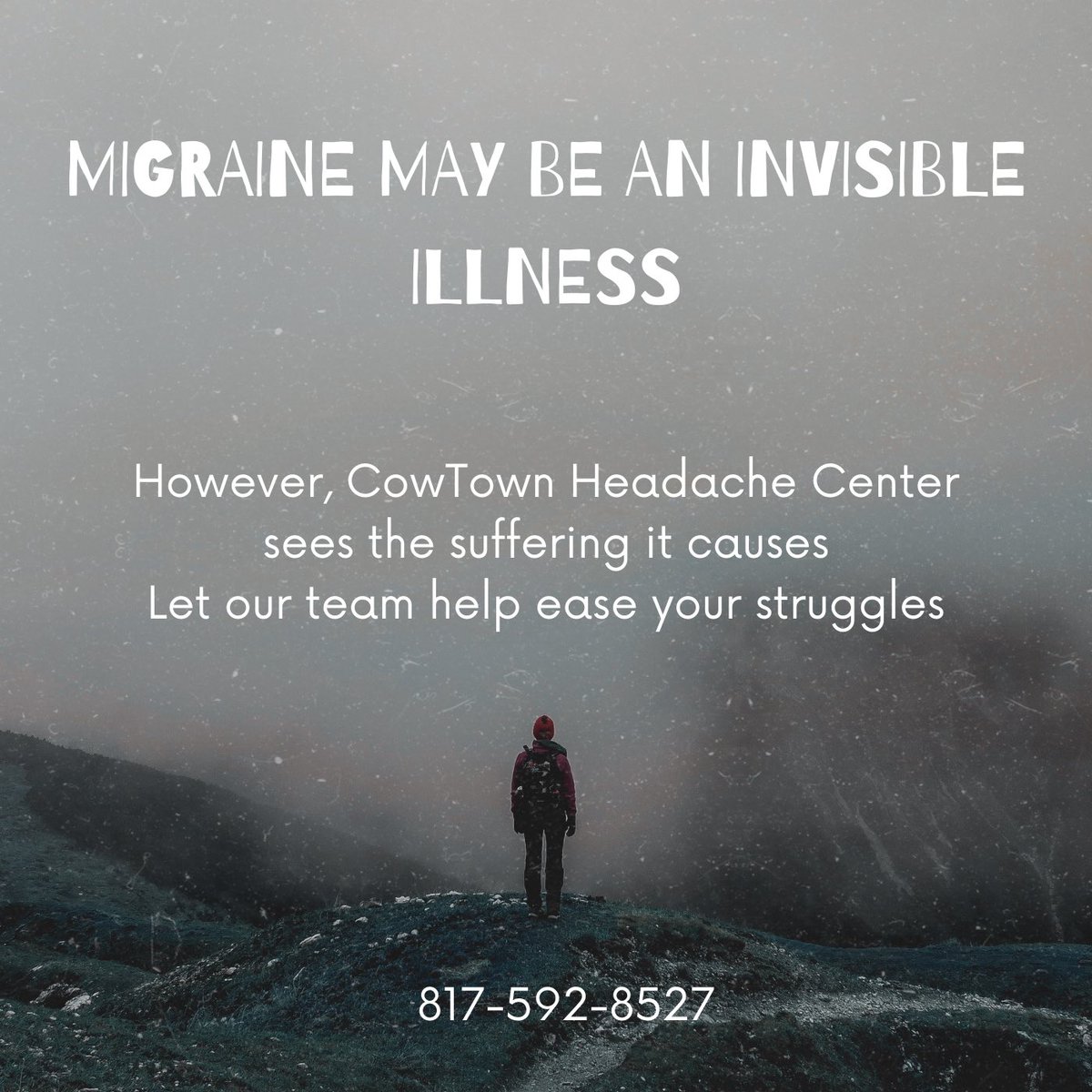 #invisibleillness #migraine #headache #concussion #cervicaldystonia #facialpain #cowtownheadache