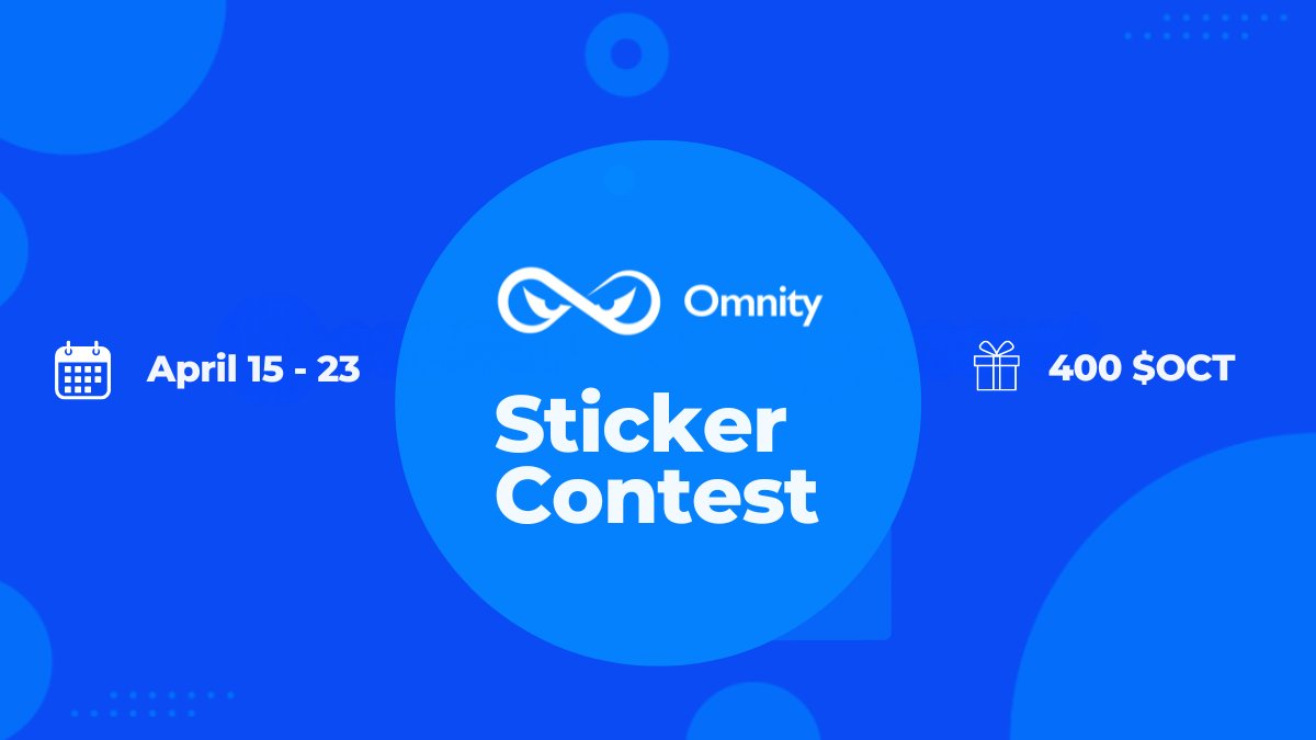 🎉 Calling all creative minds, the Omnity Sticker Contest is here! 💰 Win a share of 400 $OCT! How to participate: - Follow @oct_network & @OmnityNetwork - Join Omnity On Telegram - Create an sticker and share it with the hashtag #OmnityStickers - More details: